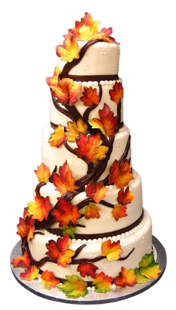 autumn fall aesthetic wedding cake
