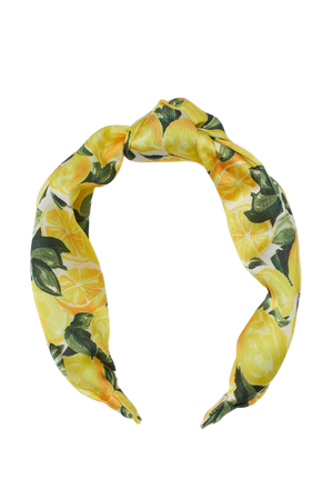 Alice band with a knot - Yellow/Lemons - Ladies | H&M GB
