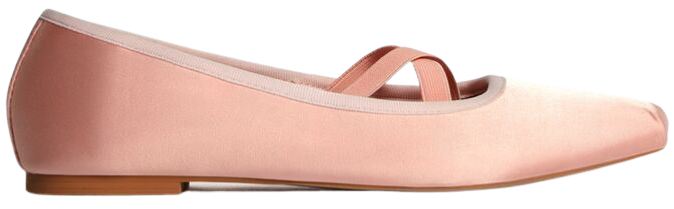 Satin ballet flats with stretch details - Shoes - Woman | Bershka