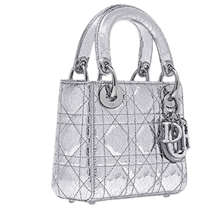 Nano "Lady Dior" bag in metallic leather - Dior