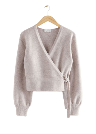 Wrap Sweater - Grey Brown - Cardigans - & Other Stories US
