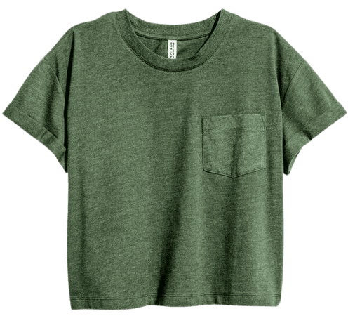 Green crop t-shirt
