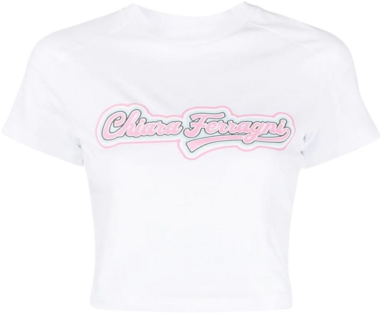 Chiara Ferragni cap-sleeve Cropped T-shirt - Farfetch