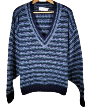 blue 70s sweater
