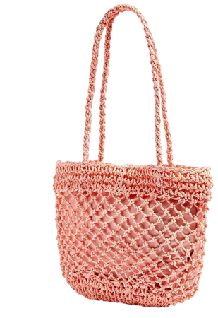 FIZZLE Pink Straw Tote Bag | Topshop