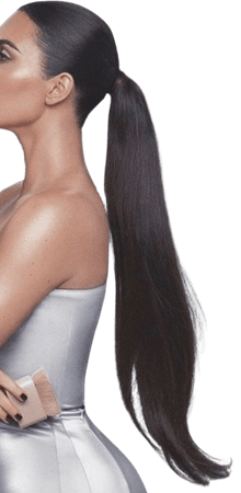 long sleek ponytail