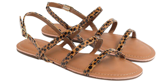 Tortoise ankle-strap sandals