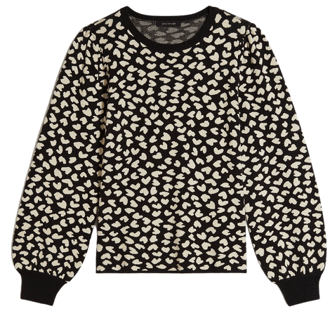 Heart Jacquard Sweater | Ann Taylor