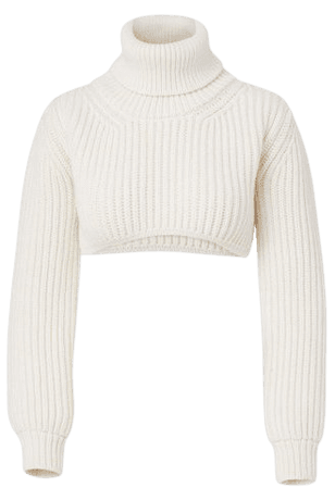Ribbed-Knit Wool Cropped Sweater By Brandon Maxwell | Moda Operandi