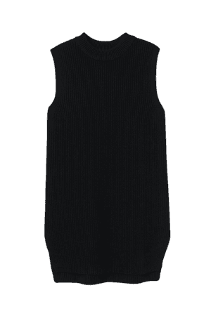 Ribbed Sweater Vest - Black - Ladies | H&M US