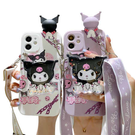 Sanrio Kuromi 3d Cartoon Phone Cases For Iphone 13 12 11 Pro Max Mini Xr Xs Max 8 X 7 Se For Girls Anti-drop Soft Silicone Cover - Mobile Phone Cases & Covers - AliExpress
