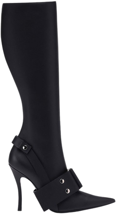 D-VENUS WB Woman: Leather wide-shaft knee boot | Diesel