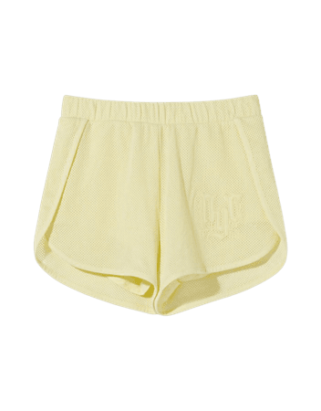 Embroidered mesh shorts - Pants - Woman | Bershka