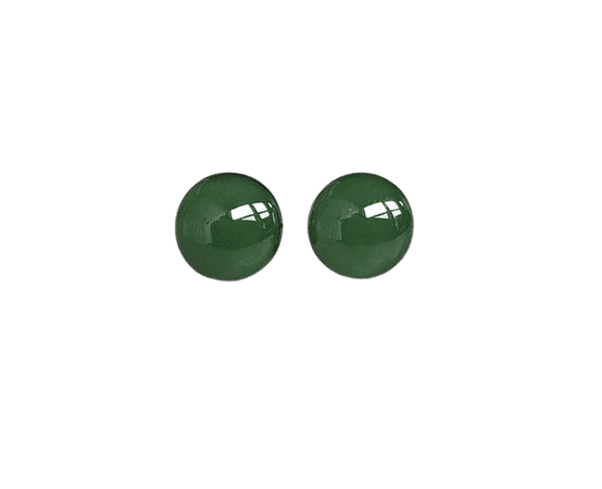 Green Machine dark green earrings Green studs Green posts | Etsy