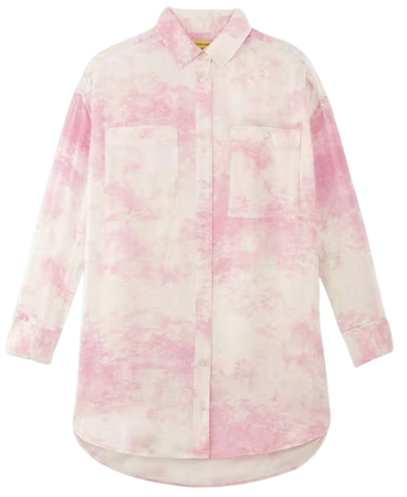 The Everlane x Marques' Almeida Satin Tie-Dye Shirt Pink Tie-Dye – Everlane