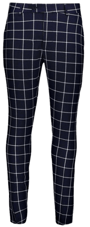Large Scale Windowpane Check Suit Trouser | Boohoo