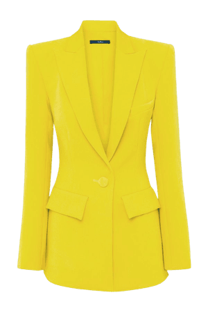Yellow Alex crepe blazer | ALEX PERRY | NET-A-PORTER