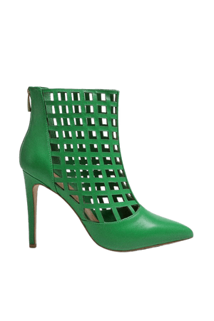 Leather Caged Ankle Boot | Karen Millen