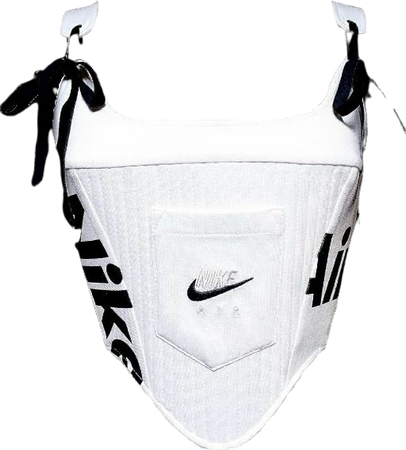 Resalt | Nike White and Black Logo Swoosh Corset Top (Dei5 edit)