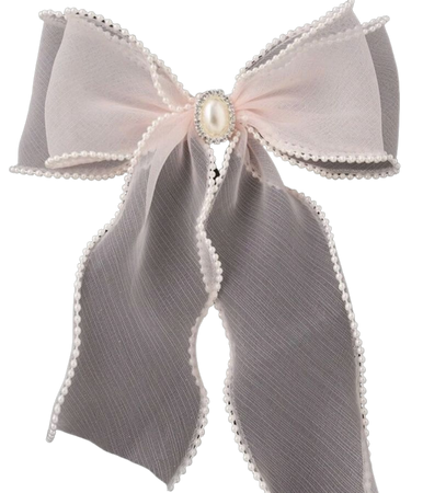 pink and pearl hair bow