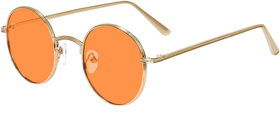 Amazon.com: 70s Glasses Hippie Sunglasses 60s Shades for Women Round Circle Aesthetic Orange : Clothing, Shoes & Jewelry