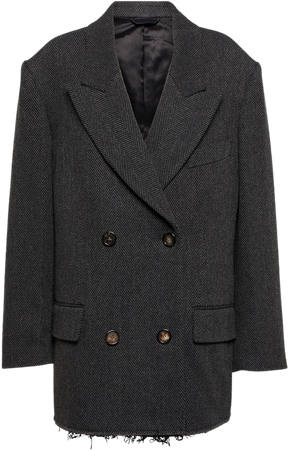 Herringbone Wool Blend Jacket in Grey - Acne Studios | Mytheresa