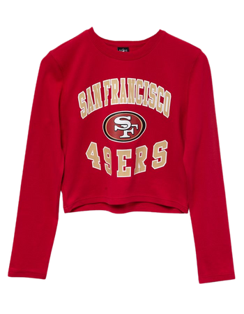 NFL San Francisco 49ers Womens Long Sleeve Baby Tee - RED | Tillys