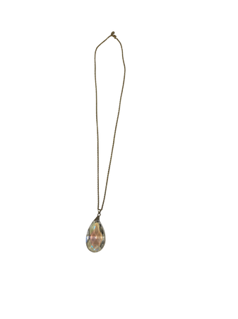 teardrop crystal necklace