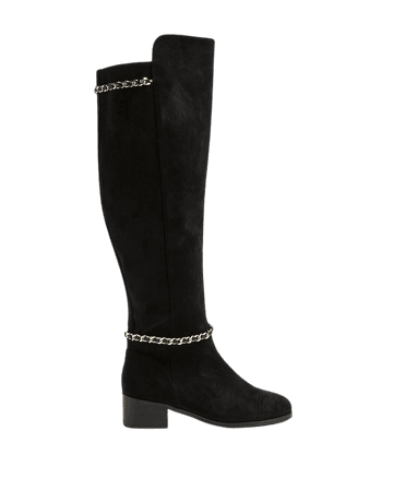 Black over the knee boots | River Island
