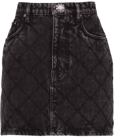 Shop Miu Miu diamond quilted denim skirt with Express Delivery - FARFETCH