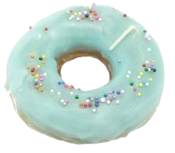 pastel blue donut