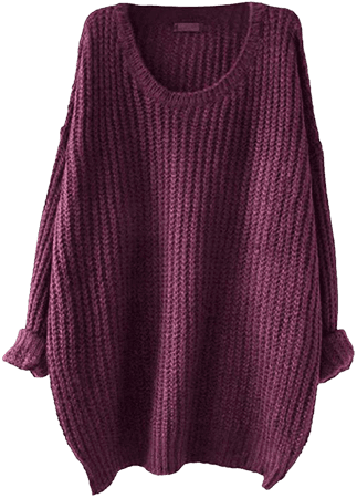 Amazon.com: SweatyRocks Women's Embroidered Flower Oversized Knit Casual Loose Pullover Sweater (Small, Purple#2): Clothing