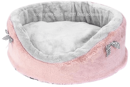 Powder Pink and Polka Dot Dog Bed