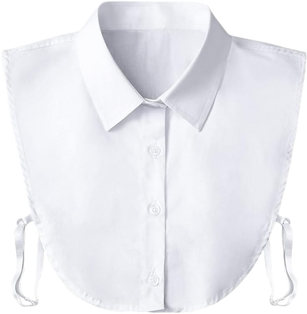 Fake Collar Detachable Dickey Collar Blouse Half Shirts Peter Pan Faux False Collar for Women & Girls Favors, White One Size at Amazon Women’s Clothing store