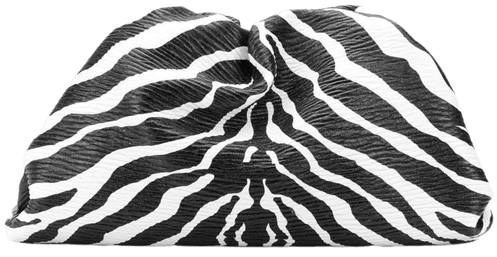 The Pouch zebra print clutch