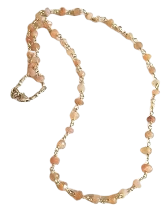 Dainty Beaded Peach Moonstone Choker Necklace – Fabulous Creations Jewelry