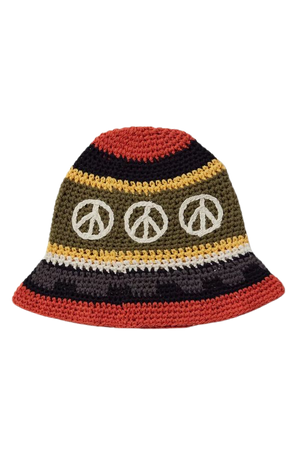 Peace Crochet Bucket Hat | Urban Outfitters