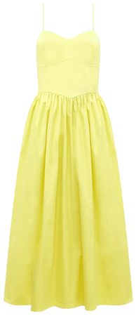 Florida Strappy Midi Dress Blazing Yellow | French Connection US