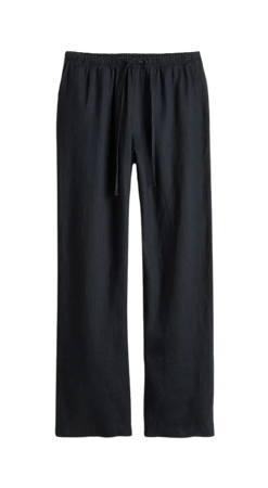 Linen Pants - Black - Ladies | H&M US