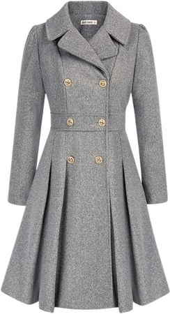 Amazon.com: GRACE KARIN Women's Trench Coat Notch Lapel Double Breasted Thick A Line Pea Coats Jacket with Pockets(S-2XL) : Clothing, Shoes & Jewelry