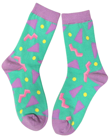 Circa 1990's, Anydaze Women's Crew Socks, Soft Combed Cotton and SmoothToe at Amazon Women’s Clothing store: