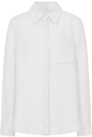 Reiss White Campbell Linen Shirt | REISS USA
