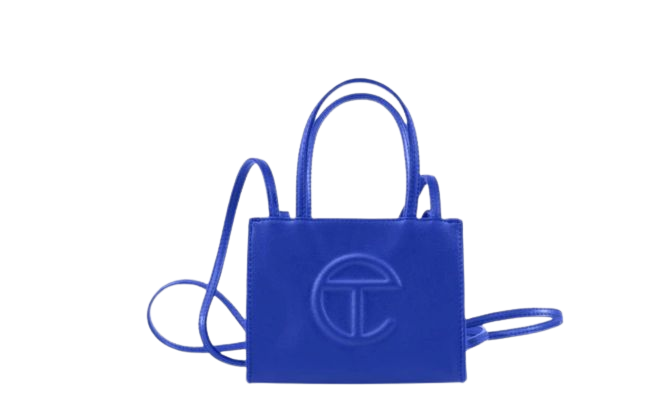 royal blue telfar mini bag