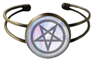 Pastel Goth Pentagram Cuff Bracelet