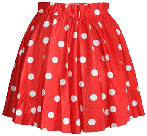 Red & White Polka Dot Skirt
