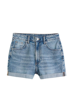 High Waist Denim Shorts - Denim blue - Ladies | H&M US