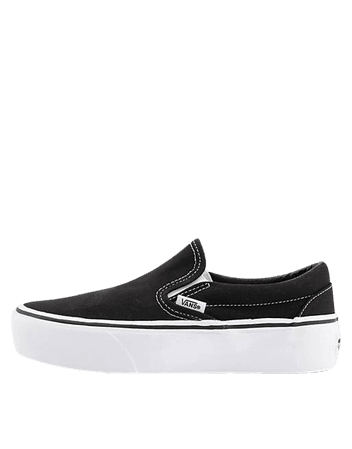 Vans Classic slip-on platform sneakers in black | ASOS