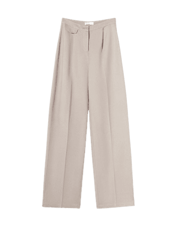 Darted linen pants - Pants - Woman | Bershka