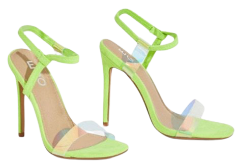 Lime Green Heeled Sandals