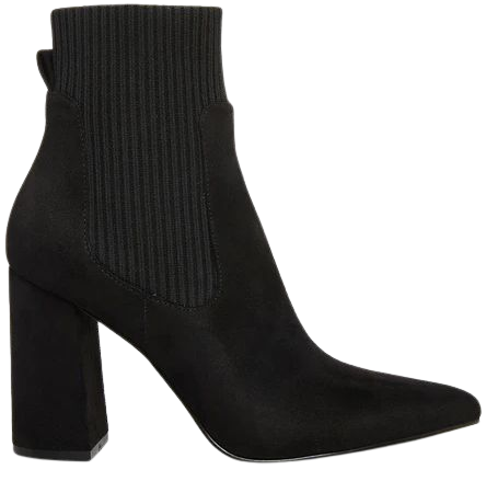 REVENGE Black Block Heel Sock Bootie | Women's Booties – Steve Madden